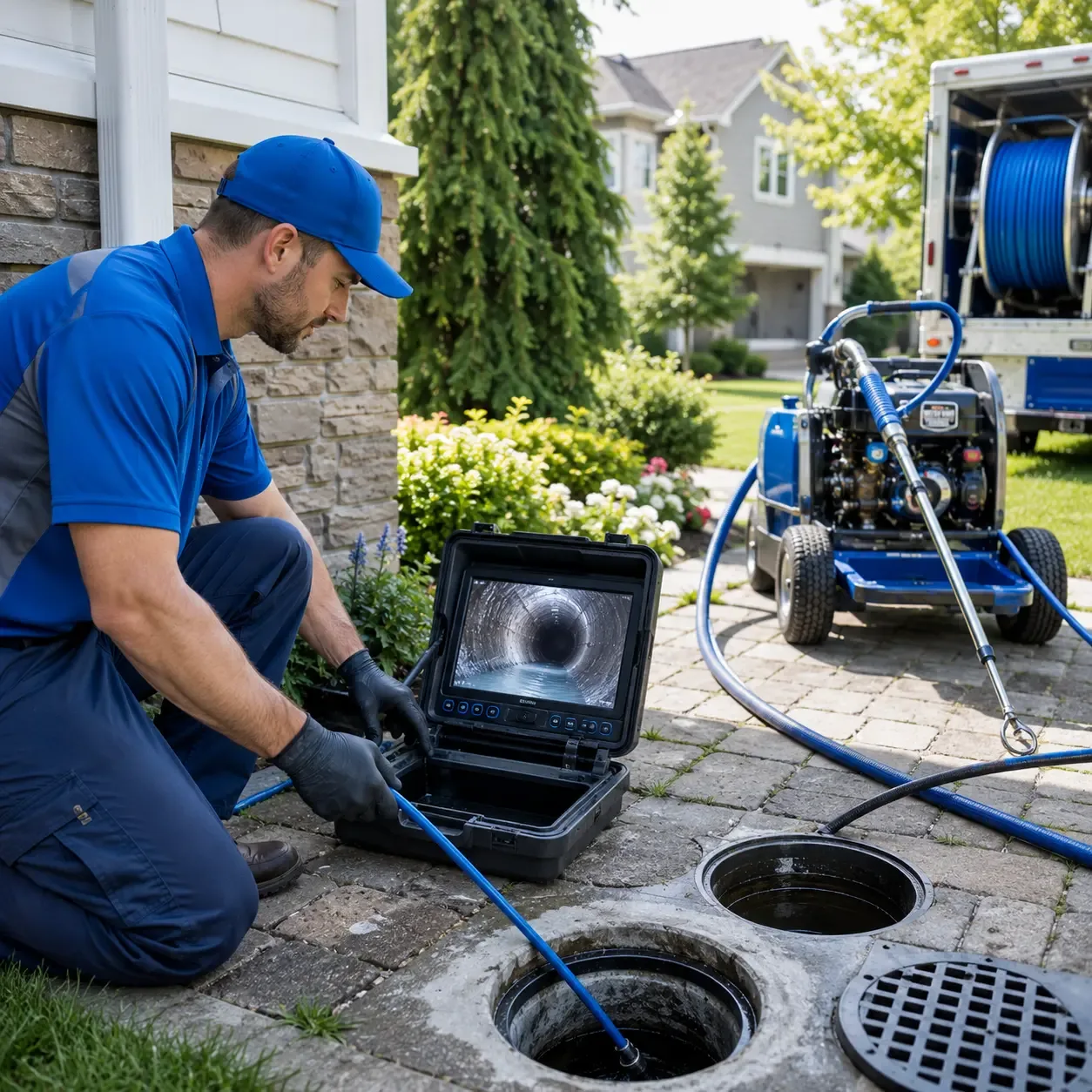 Outdoor drain cleaning professionals serving Hollins, AL